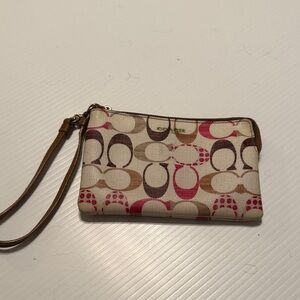 Coach Multicolor Signature Wristlet